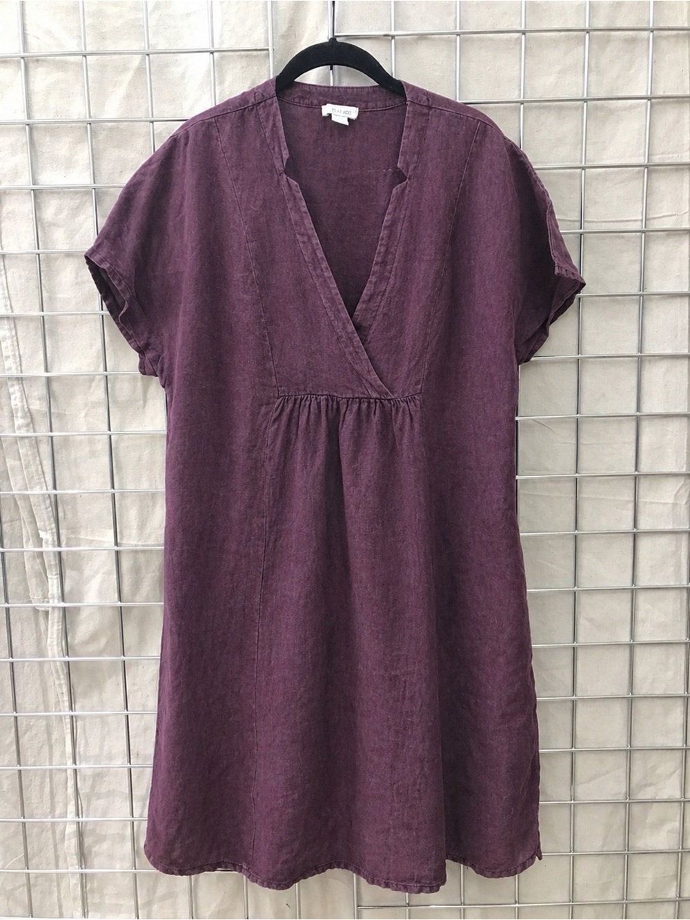 Sundance Deep Plum Linen V-Neck Dress (or tunic)